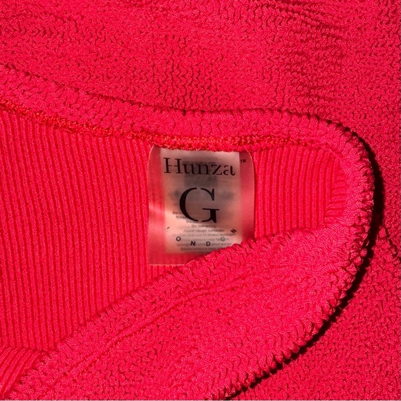 New Hunza G Red Nancy Swimsuit Crinkle One Shoulder Monokini Bikini Stretch - Picture 4 of 16